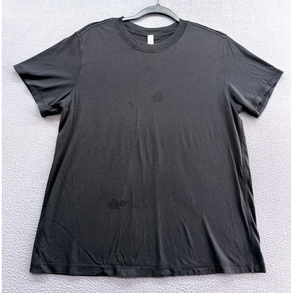 Lululemon Shirt Womens 4 Black Crewneck Pima Cotton Tee Short Sleeve Casual